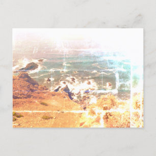 Briefkaart oceaan uitzicht stijl ontwerp