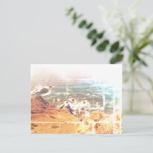 Briefkaart oceaan uitzicht stijl ontwerp (Staand voorkant)