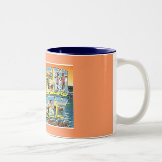  Briefkaart Ocean City NJ Tweekleurige Koffiemok (Rechts)