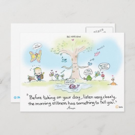 Briefkaart Ochtendstilte (Voorkant / Achterkant)