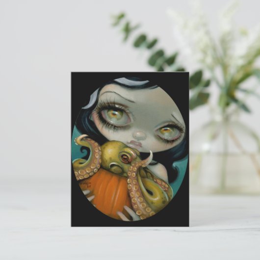 briefkaart "Octopus Pumpkin" (Staand voorkant)