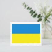 Briefkaart Oekraïne-vlag (Staand voorkant)