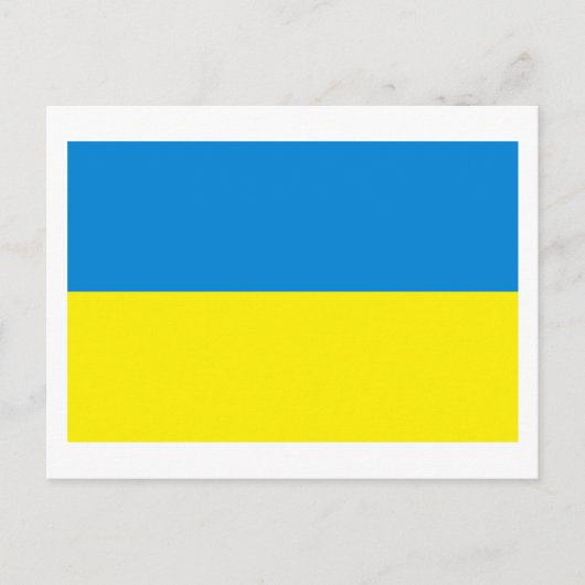 Briefkaart Oekraïne-vlag (Voorkant)