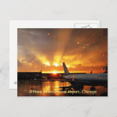 Briefkaart O'Hare International Airport (Chicago) (Voorkant / Achterkant)