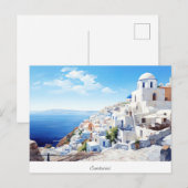 Briefkaart Oia Santorini (Voorkant / Achterkant)