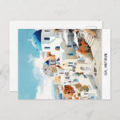 Briefkaart Oia Santorini (Voorkant / Achterkant)