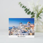 Briefkaart Oia Santorini (Staand voorkant)