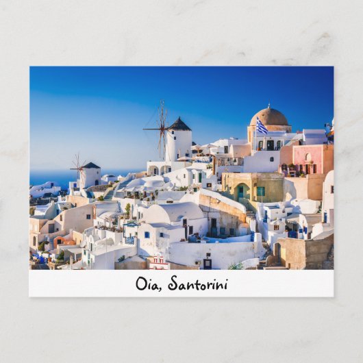 Briefkaart Oia Santorini (Voorkant)