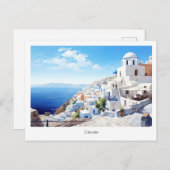 Briefkaart Oia, Santorini (Voorkant / Achterkant)