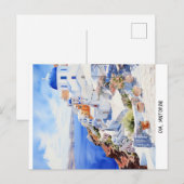 Briefkaart Oia Santorini (Voorkant / Achterkant)