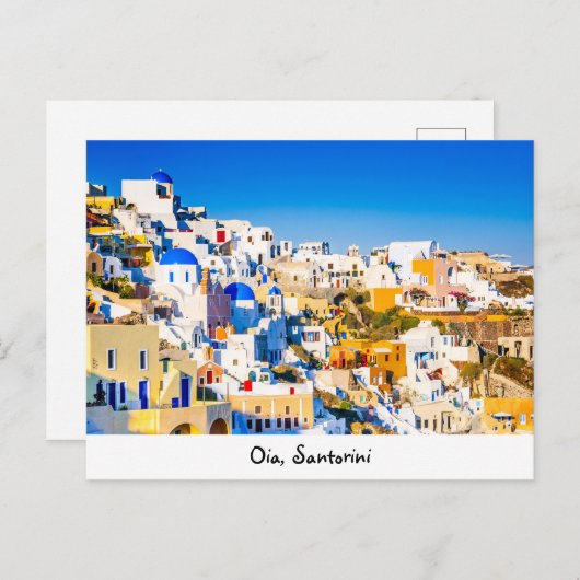 Briefkaart Oia Santorini (Voorkant / Achterkant)