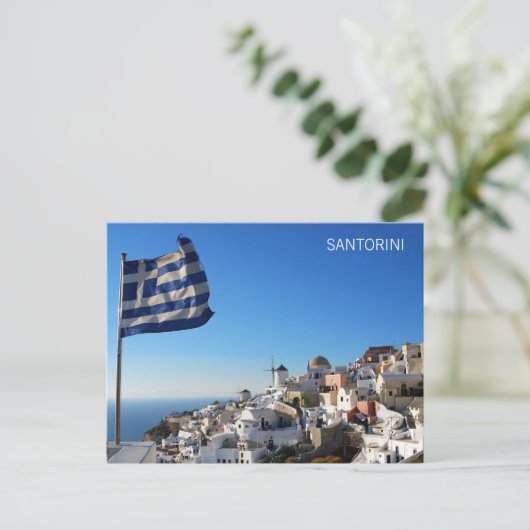 Briefkaart Oia, Santorini (Staand voorkant)