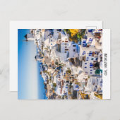 Briefkaart Oia Santorini (Voorkant / Achterkant)