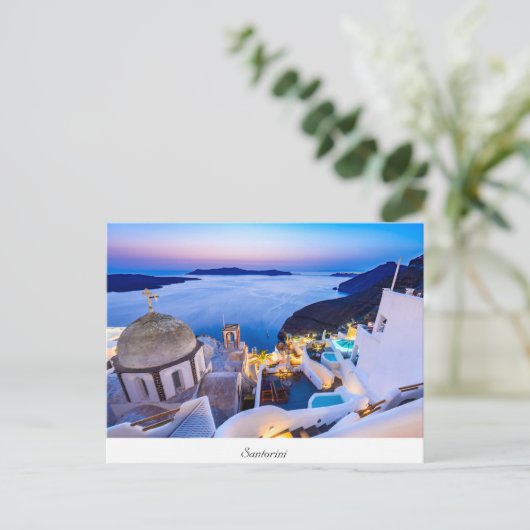 Briefkaart Oia Santorini (Staand voorkant)