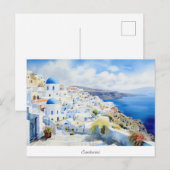 Briefkaart Oia Santorini (Voorkant / Achterkant)