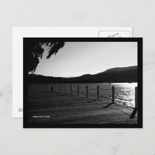 Briefkaart Okanagan Lakeview B&W (Voorkant / Achterkant)