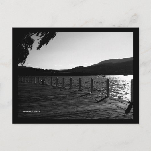 Briefkaart Okanagan Lakeview B&W (Voorkant)