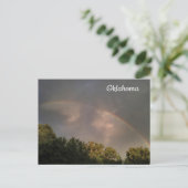 Briefkaart Oklahoma Rainbow Sky (Staand voorkant)