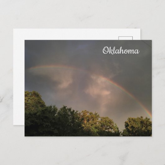 Briefkaart Oklahoma Rainbow Sky (Voorkant / Achterkant)