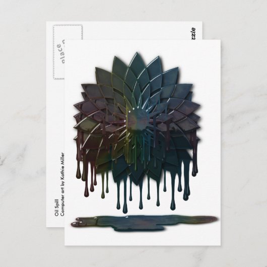 Briefkaart olieramp (Voorkant / Achterkant)