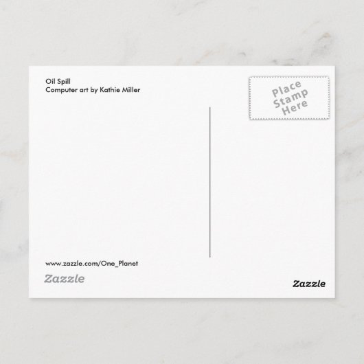 Briefkaart olieramp (Achterkant)