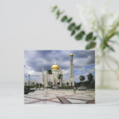 Briefkaart Omar Ali Saifuddin Mosque in Brunei (Staand voorkant)