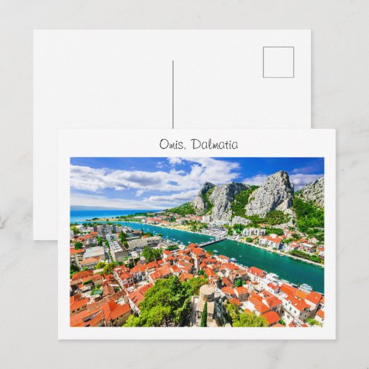Briefkaart Omis Dalmatië (Voorkant / Achterkant)