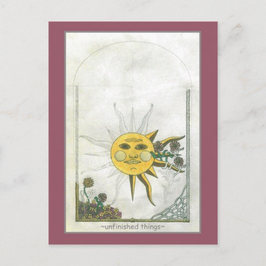 Briefkaart Onafgewerkte dingen (Voorkant)