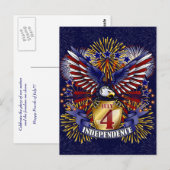 Briefkaart onafhankelijkheid juli 4 (Voorkant / Achterkant)