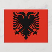 briefkaart onder albanese vlag (Voorkant)