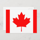 Briefkaart onder Canadese vlag (Voorkant / Achterkant)