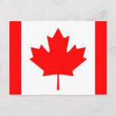 Briefkaart onder Canadese vlag (Voorkant)