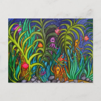 Briefkaart onder het zee