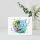 Briefkaart - onder het Zee Pop Art (Staand voorkant)