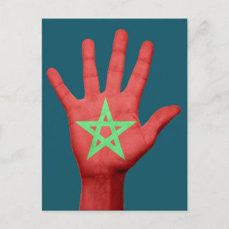 Briefkaart onder Marokkaanse vlag