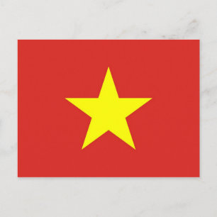 Briefkaart onder Vietnamese vlag