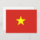 Briefkaart onder Vietnamese vlag (Voorkant / Achterkant)