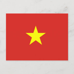 Briefkaart onder Vietnamese vlag