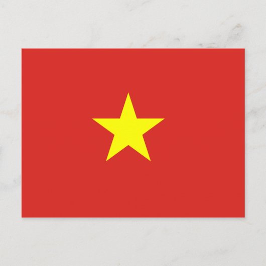Briefkaart onder Vietnamese vlag (Voorkant)