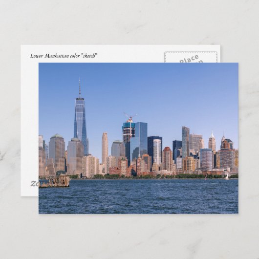 Briefkaart onderaan Manhattan (Voorkant / Achterkant)