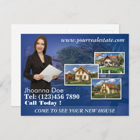 Briefkaart onroerend goed (Voorkant / Achterkant)