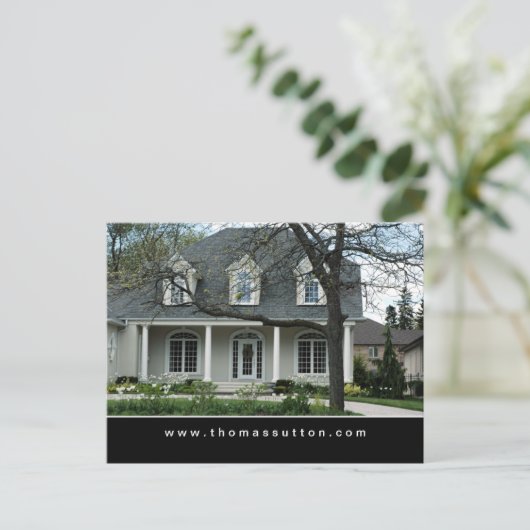 Briefkaart onroerend goed  huis / thuis (Staand voorkant)