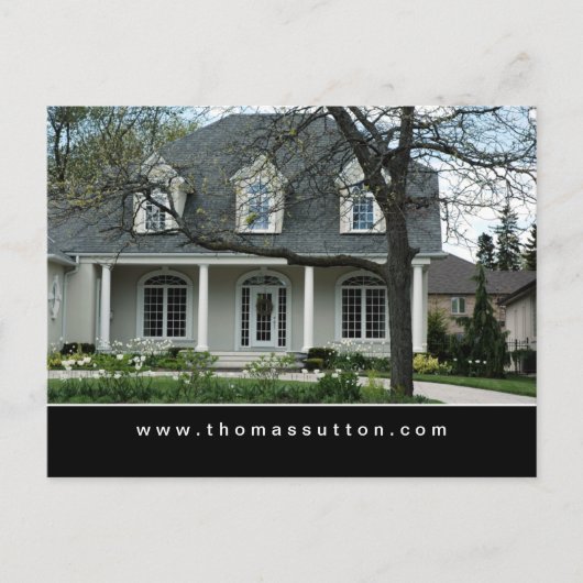 Briefkaart onroerend goed  huis / thuis (Voorkant)