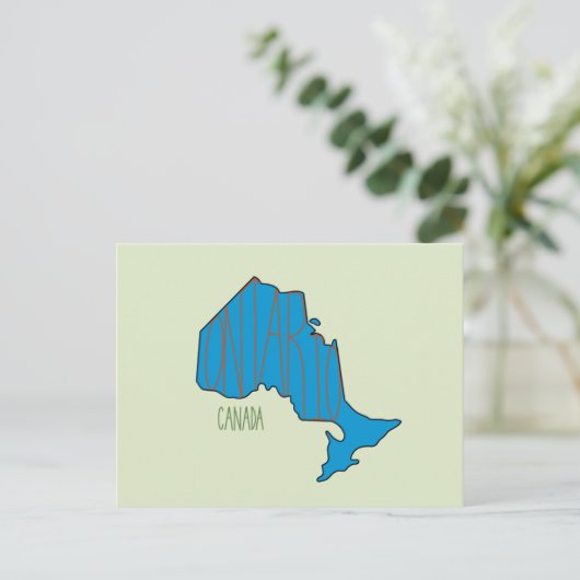 Briefkaart Ontario Map (Staand voorkant)