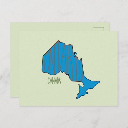 Briefkaart Ontario Map (Voorkant / Achterkant)