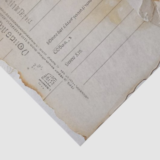 " Briefkaart ontkoppelde tissuepapier – groot S (Detail)