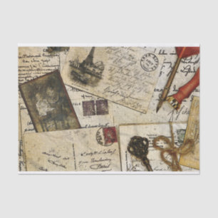  Briefkaart ontkoppeling Tissuepapier