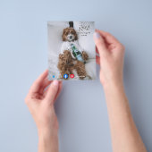 briefkaart ontspant beddehond flyer (Hand)