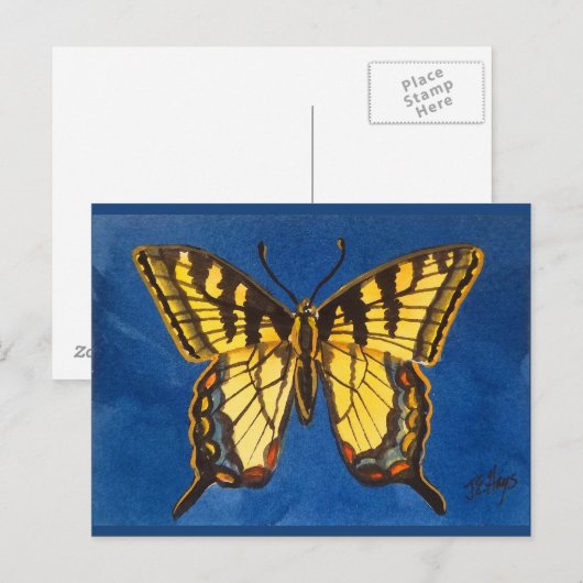 Briefkaart Oost-tijgervlinder (Voorkant / Achterkant)