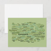 Briefkaart oostelijke Washington Cities (Voorkant / Achterkant)